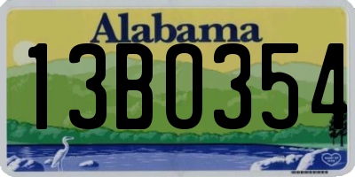 AL license plate 13BO354