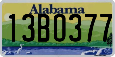 AL license plate 13BO377