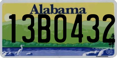 AL license plate 13BO432