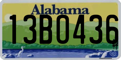 AL license plate 13BO436