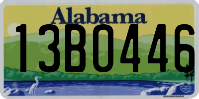 AL license plate 13BO446