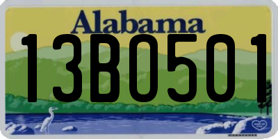 AL license plate 13BO501
