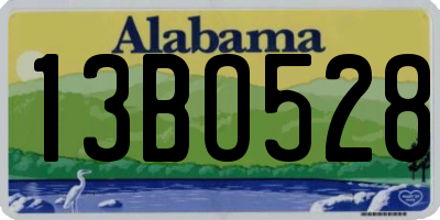 AL license plate 13BO528