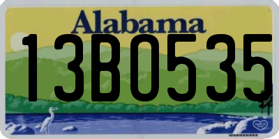 AL license plate 13BO535