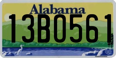 AL license plate 13BO561