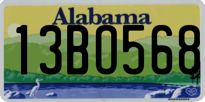 AL license plate 13BO568