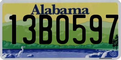 AL license plate 13BO597