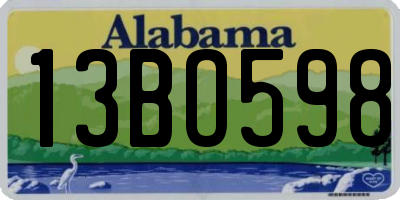 AL license plate 13BO598