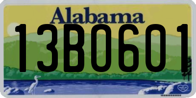 AL license plate 13BO601