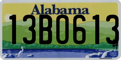 AL license plate 13BO613