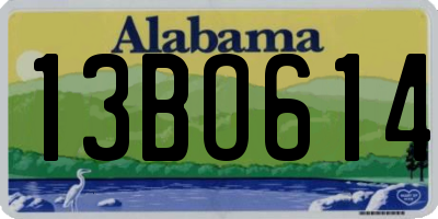 AL license plate 13BO614