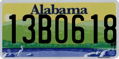 AL license plate 13BO618