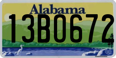 AL license plate 13BO672