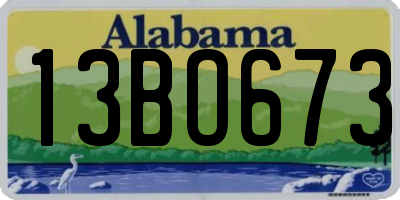 AL license plate 13BO673