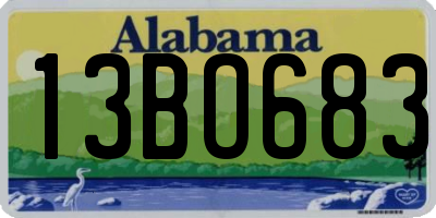 AL license plate 13BO683
