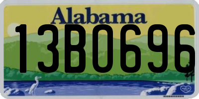 AL license plate 13BO696