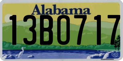 AL license plate 13BO717