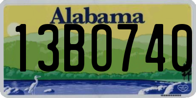 AL license plate 13BO740