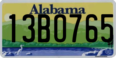 AL license plate 13BO765