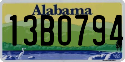 AL license plate 13BO794