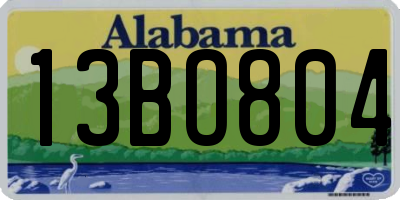 AL license plate 13BO804