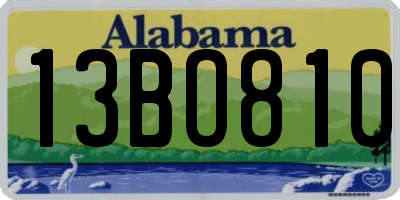 AL license plate 13BO810