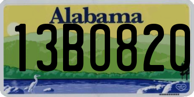 AL license plate 13BO820