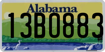 AL license plate 13BO883