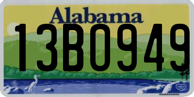 AL license plate 13BO949