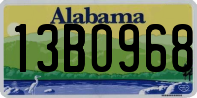 AL license plate 13BO968