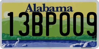 AL license plate 13BP009