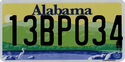 AL license plate 13BP034