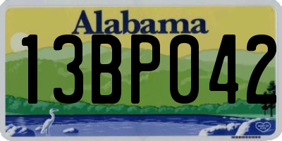 AL license plate 13BP042