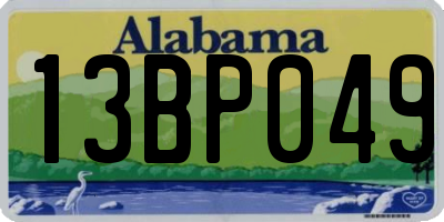 AL license plate 13BP049