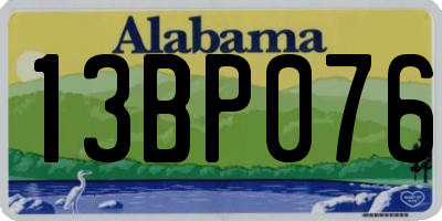 AL license plate 13BP076