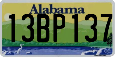 AL license plate 13BP137
