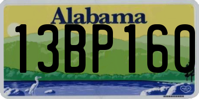 AL license plate 13BP160