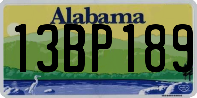 AL license plate 13BP189