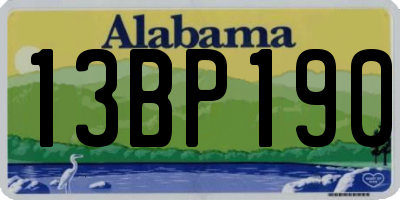 AL license plate 13BP190