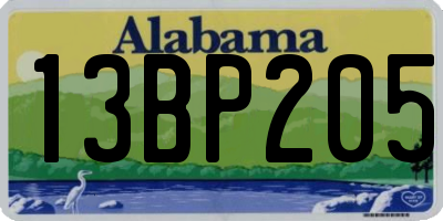 AL license plate 13BP205
