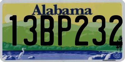 AL license plate 13BP232