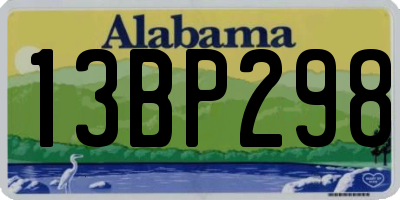 AL license plate 13BP298