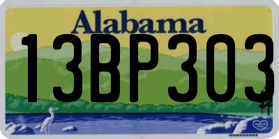 AL license plate 13BP303