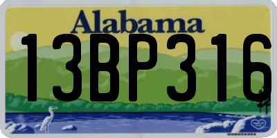 AL license plate 13BP316