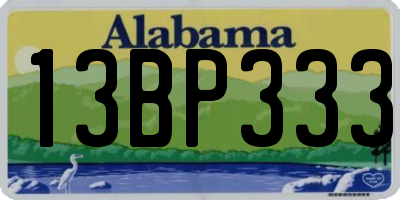 AL license plate 13BP333