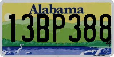 AL license plate 13BP388