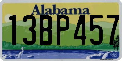 AL license plate 13BP457