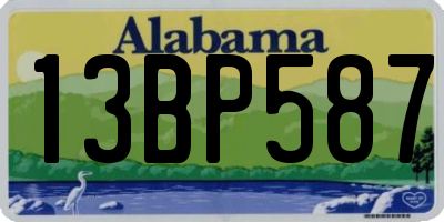 AL license plate 13BP587