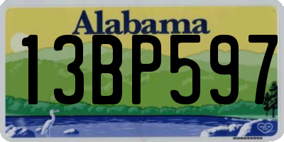 AL license plate 13BP597