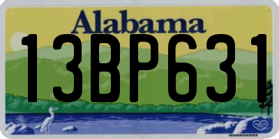 AL license plate 13BP631